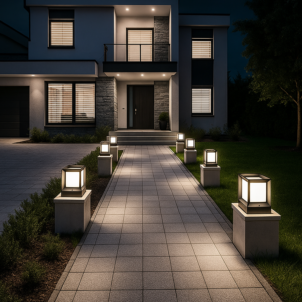 GlowSphere - Modern Outdoor Standing Lamp