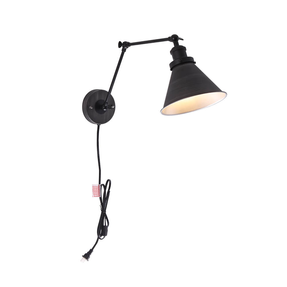 Mid-Century Modern Swing Arm Wall Light | Metal