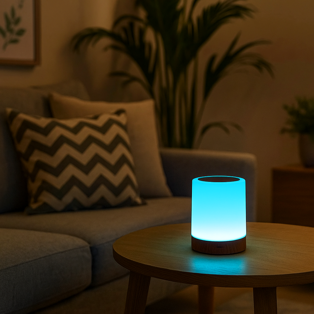 Portable Dimmable Colour Changing LED Night Light | USB Rechargeable Touch Control