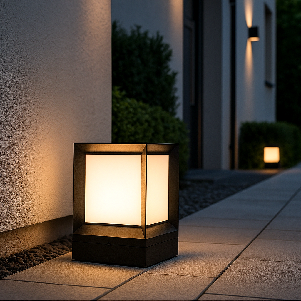 GlowSphere - Modern Outdoor Standing Lamp