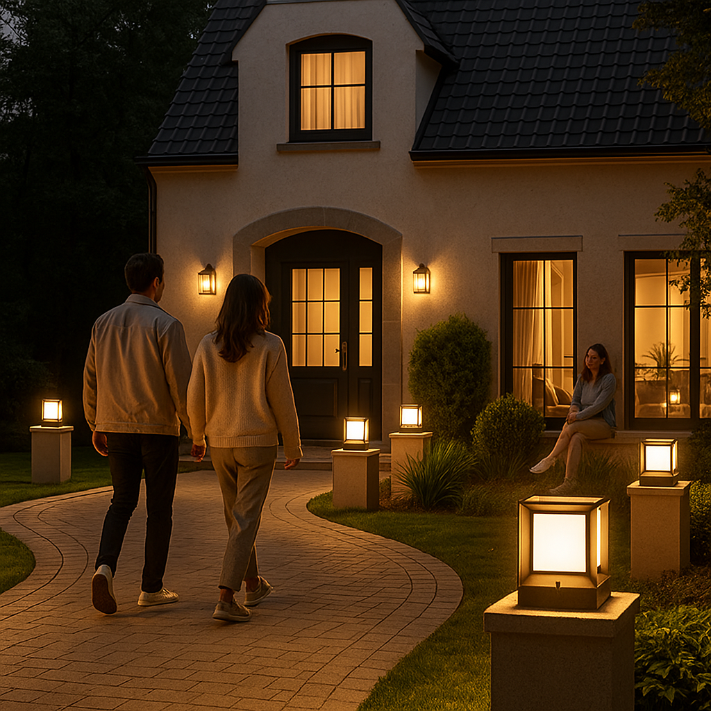 GlowSphere - Modern Outdoor Standing Lamp