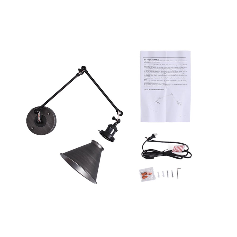 Mid-Century Modern Swing Arm Wall Light | Metal