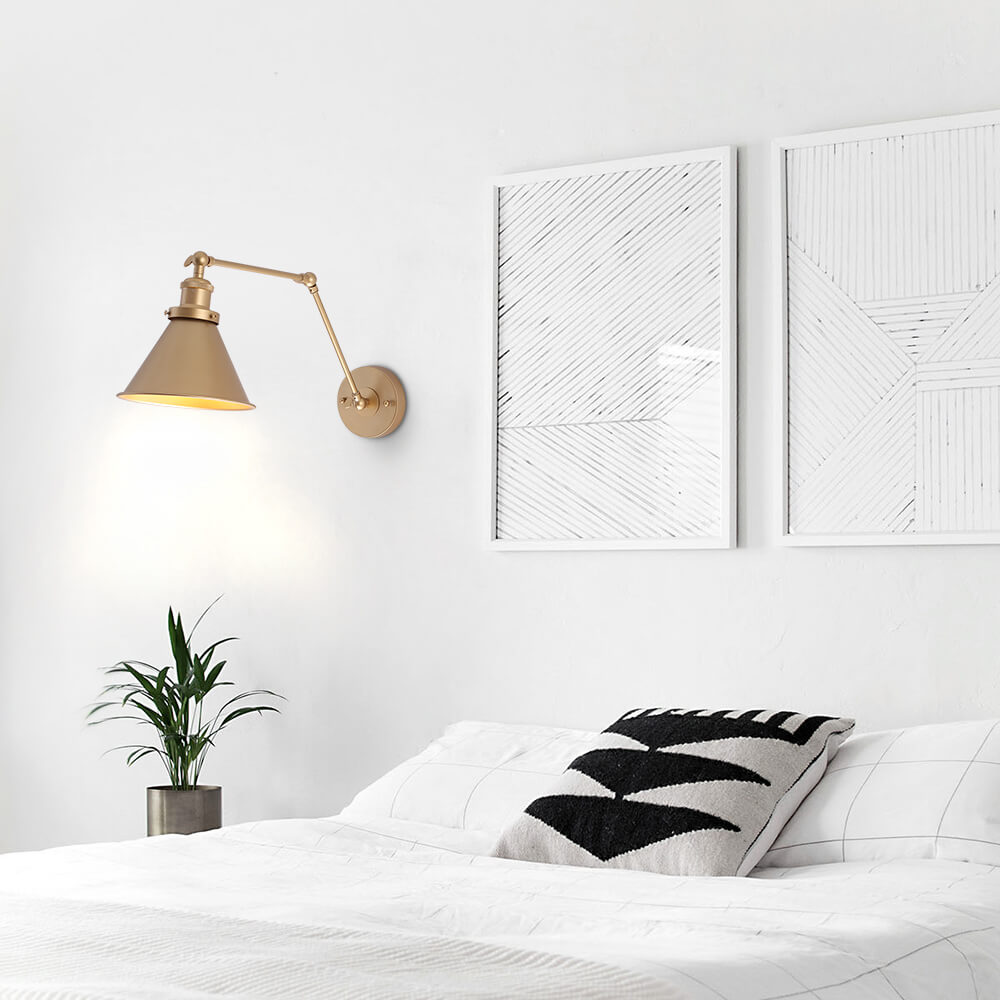 Mid-Century Modern Swing Arm Wall Light | Metal