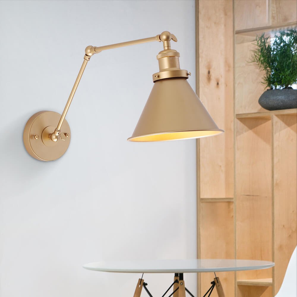Mid-Century Modern Swing Arm Wall Light | Metal