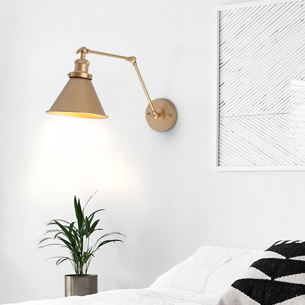 Mid-Century Modern Swing Arm Wall Light | Metal