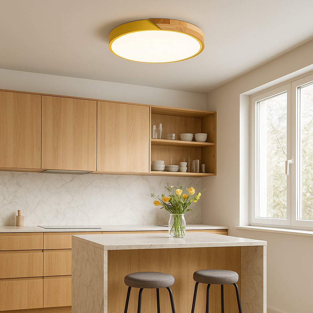 NordWood – Scandinavian Wooden LED Ceiling Light