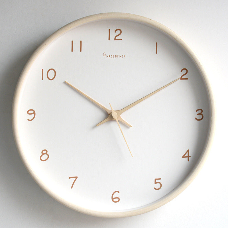 Silent Wooden Wall Clock - Timeless Design for Home & Office